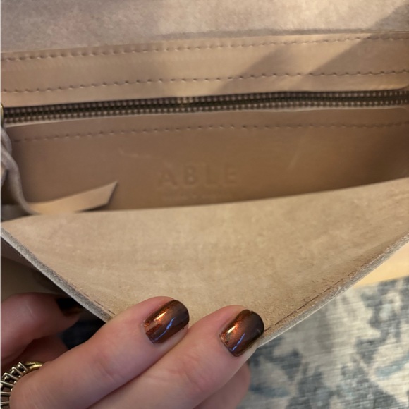 Able Beige Leather Wallet - Picture 3 of 4